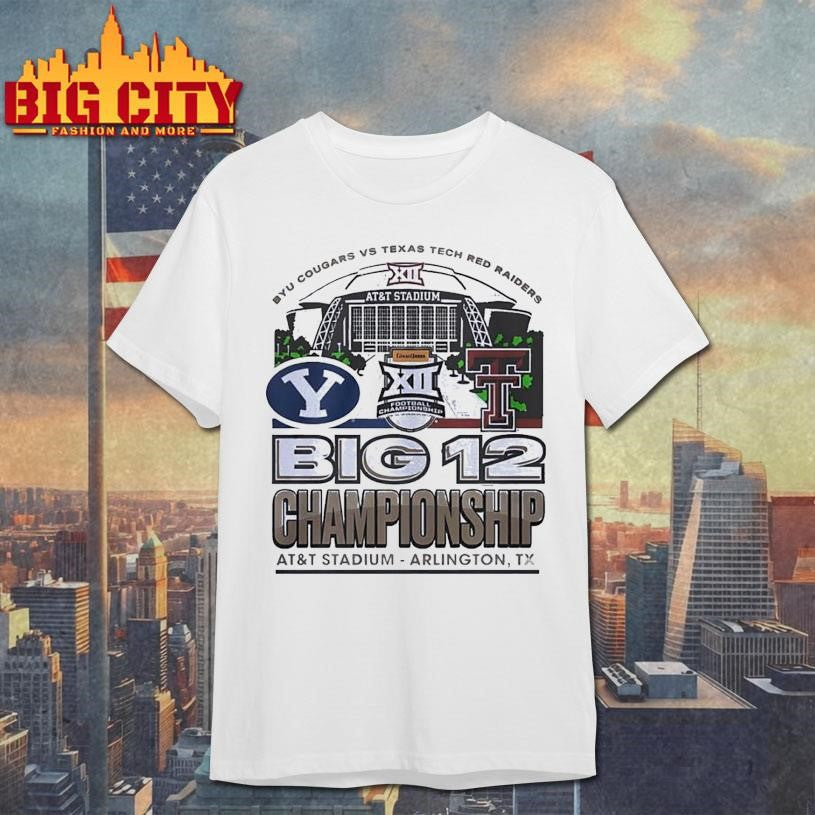 Byu Vs Texas Tech 2025 Big 12 Football Championship - Adult & Kids T-Shirts, Sweatshirts & Hoodies apparel design preview 1