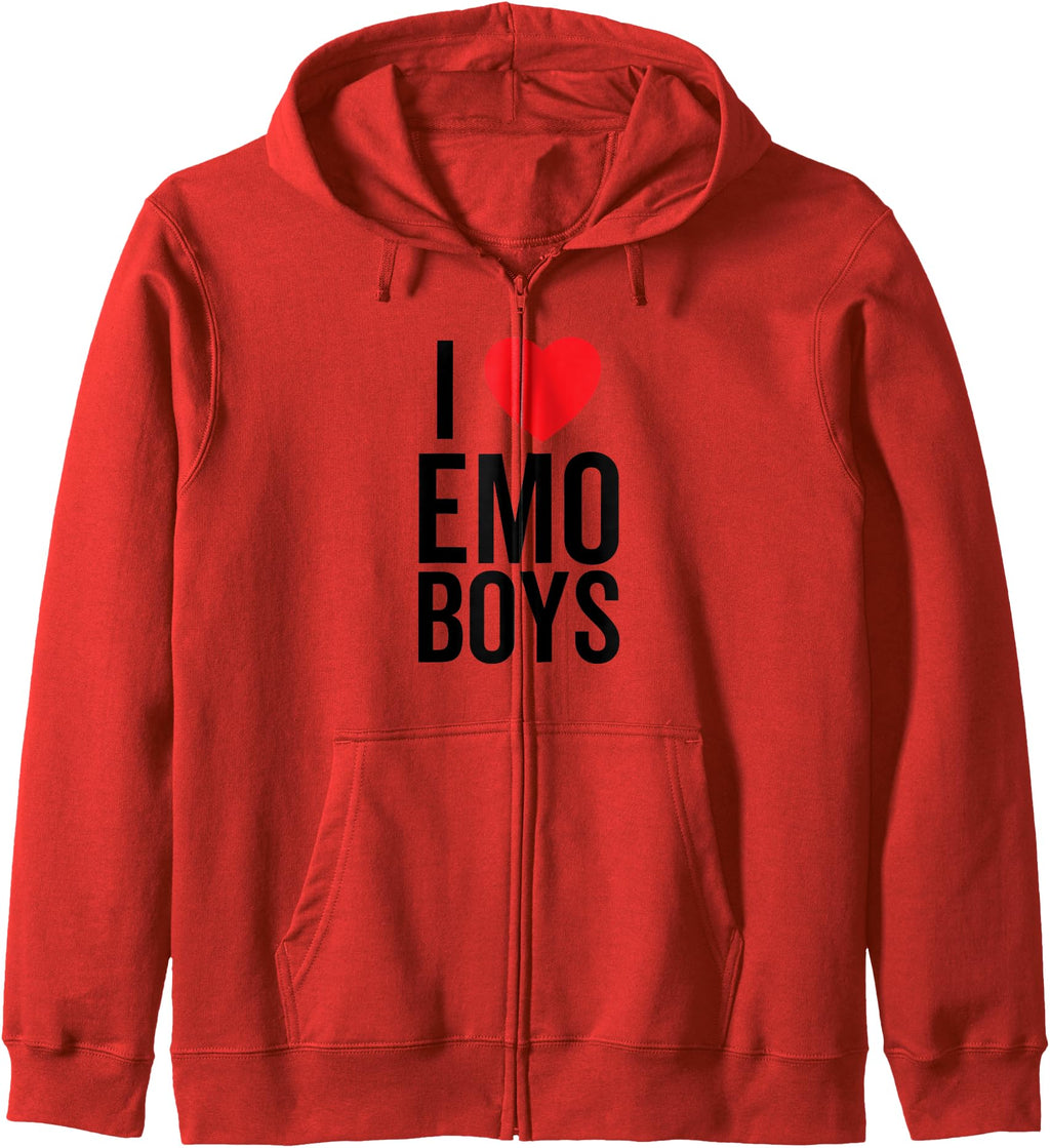 I Love Emo Heart Teen Anime Rare T-Shirt - Custom Art Print Men Women - T-Shirt, Sweatshirt, Hoodie