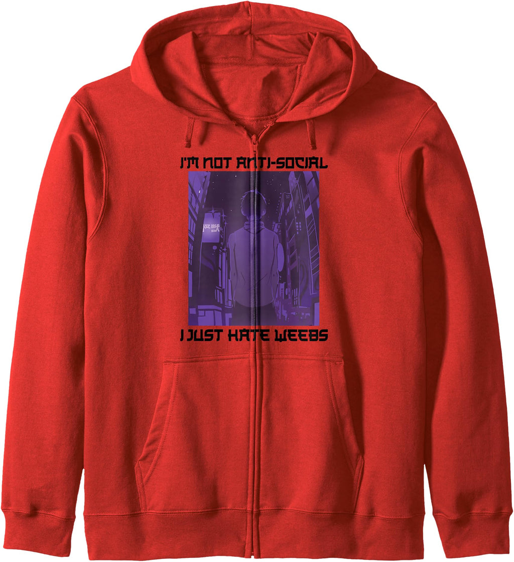Original I M Not Anti Social I Just Sweatshirt - Aesthetic Graphic Unisex - T-Shirt, Sweatshirt, Hoodie
