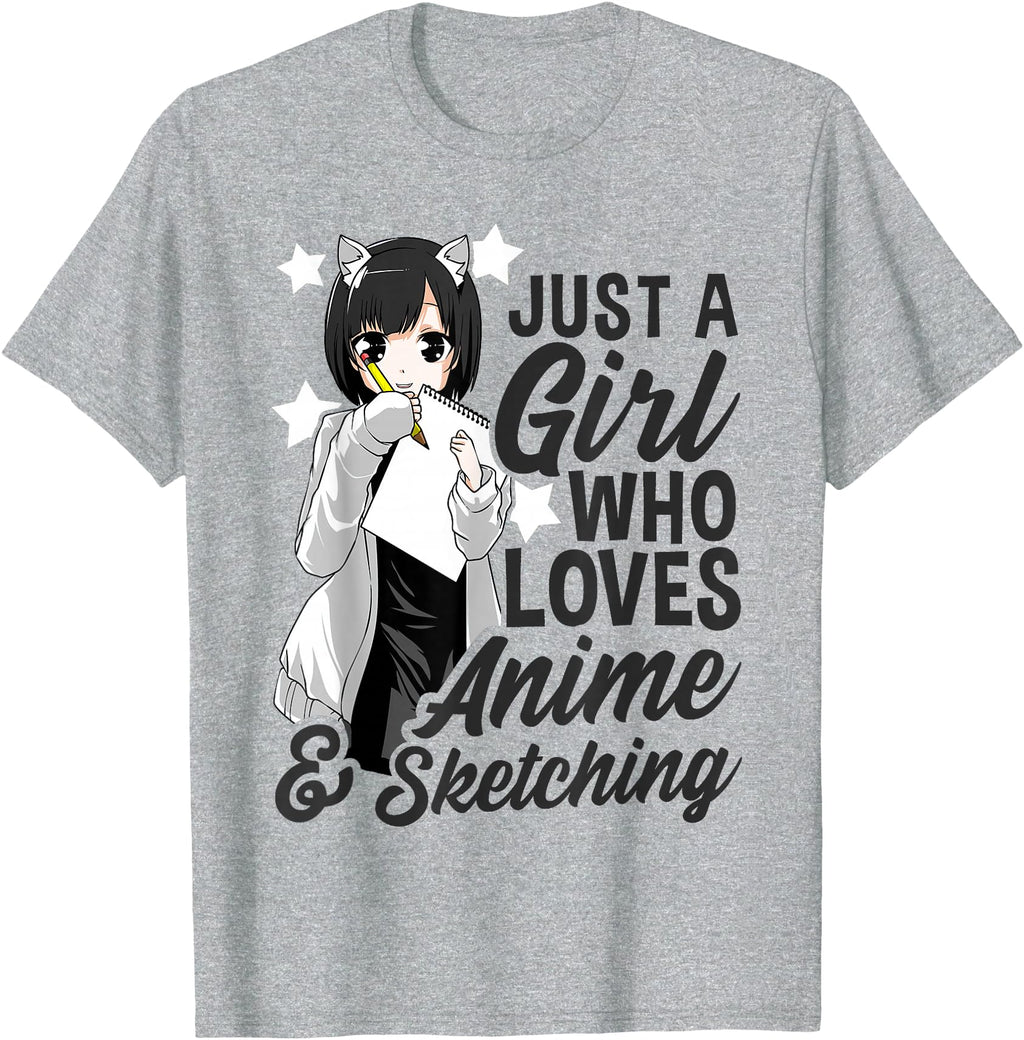Original Just Who Loves Anime And Sweatshirt - Minimalist Print Men Women - T-Shirt, Sweatshirt, Hoodie