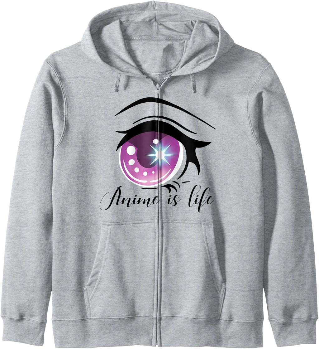 Original Anime Is Life Anime Eyes Artist T-Shirt - Custom Art Print Unisex - T-Shirt, Sweatshirt, Hoodie
