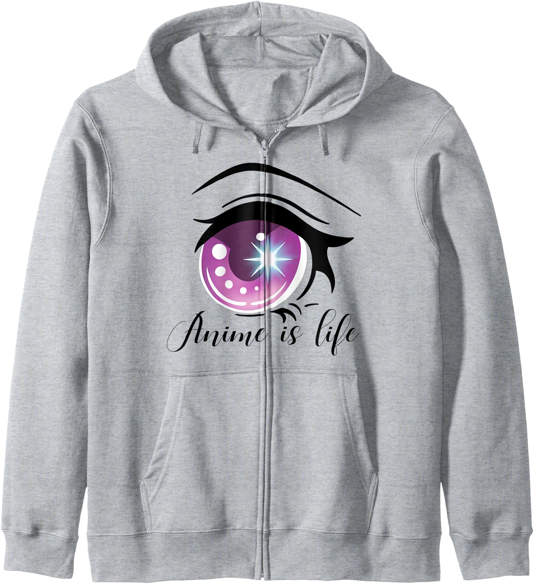 Original Anime Is Life Anime Eyes Artist T-Shirt - Custom Art Print Unisex - T-Shirt, Sweatshirt, Hoodie