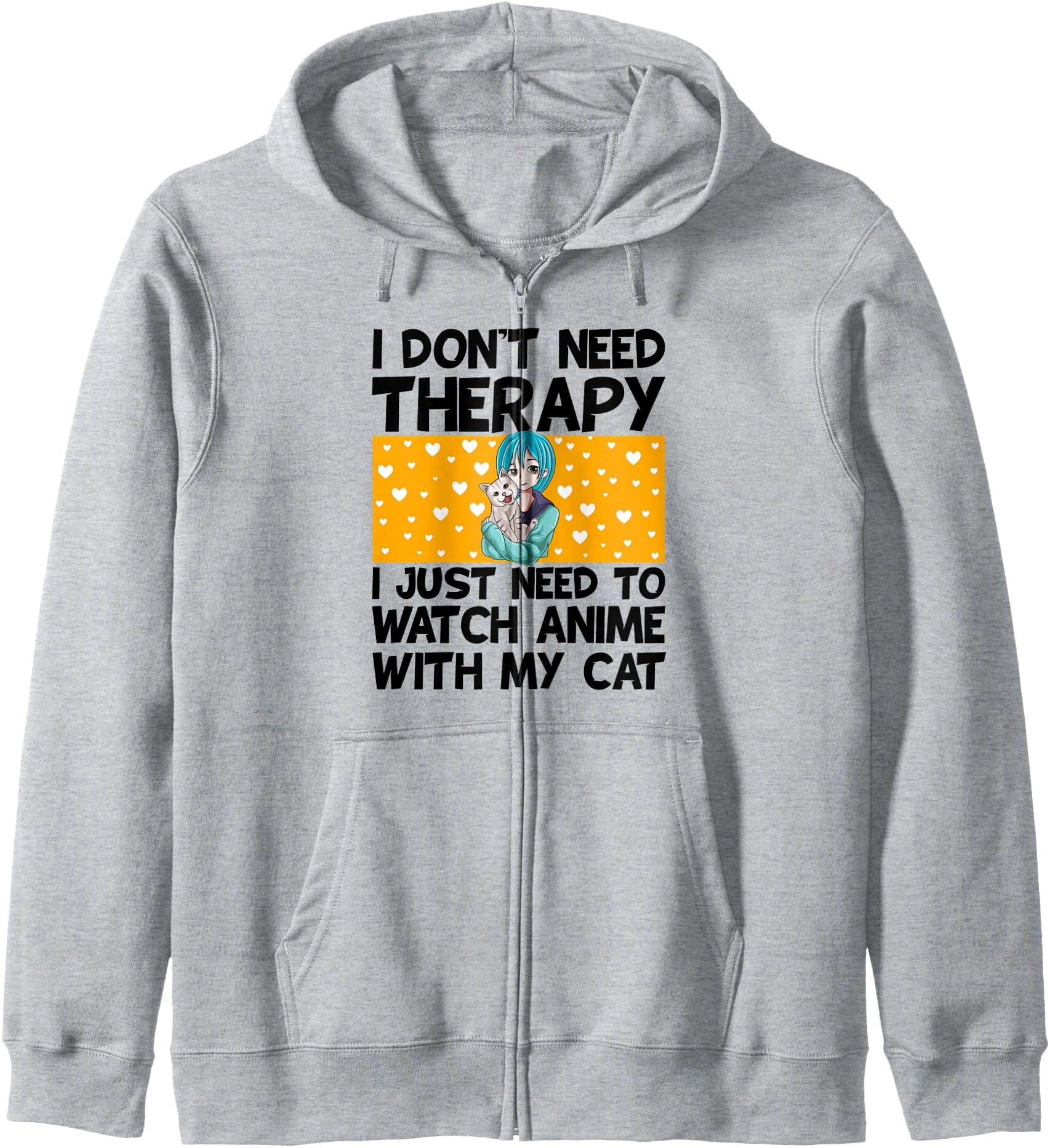Authentic Anime Art Teen Anime Cat Hoodie - Trendy Graphic for Adults - T-Shirt, Sweatshirt, Hoodie
