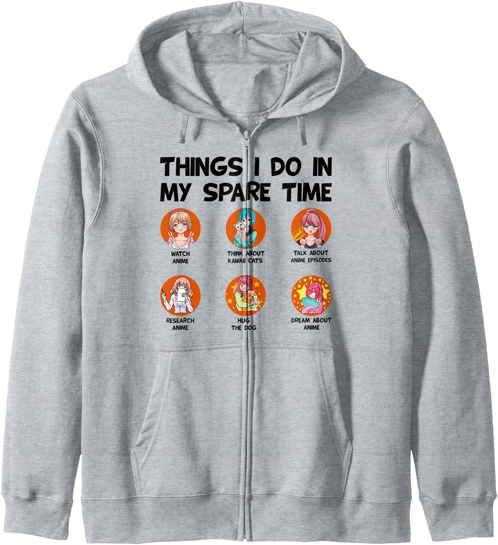 Anime Art Teen Dogs Cats Anime Sweatshirt - Trendy Graphic Men Women - T-Shirt, Sweatshirt, Hoodie