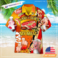 Cute Pig ictures Wanna Rub My Meat Funny Barbecue - Adult & Kids T-Shirts, Sweatshirts & Hoodies apparel design preview 1
