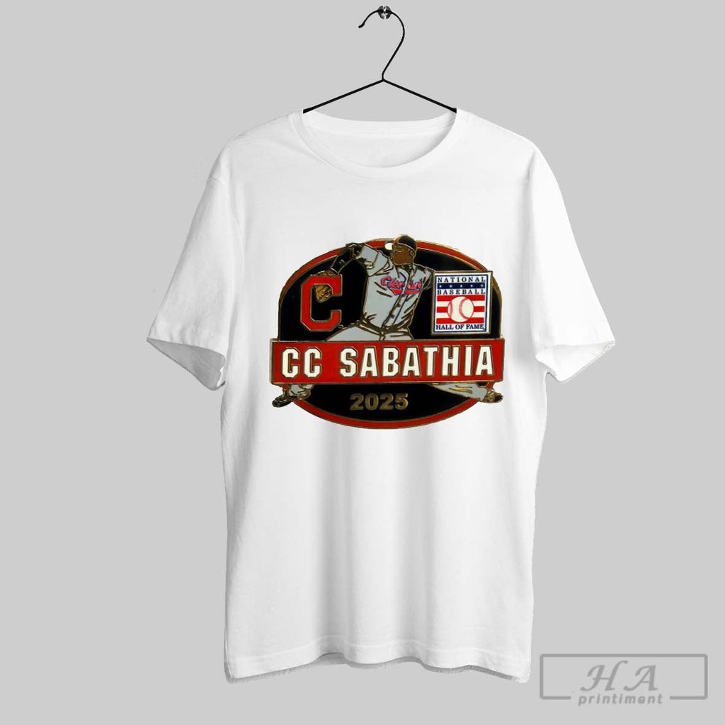 Cc Sabathia Cleveland Indians Hall Of Fame Class 2025 - Adult & Kids T-Shirts, Sweatshirts & Hoodies apparel design preview 1