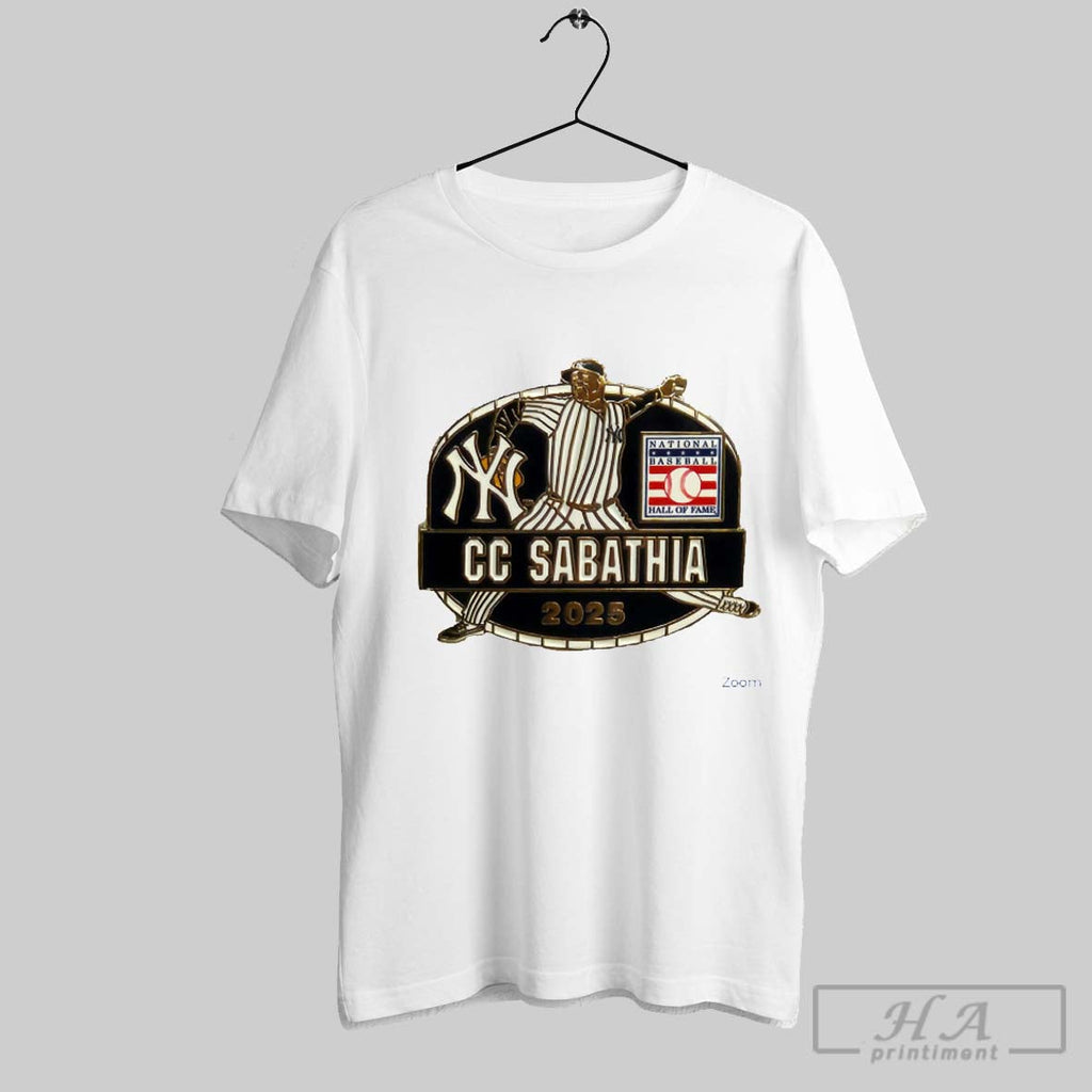 Cc Sabathia New York Yankees Hall Of Fame Class 2025 - Adult & Kids T-Shirts, Sweatshirts & Hoodies apparel design preview 1