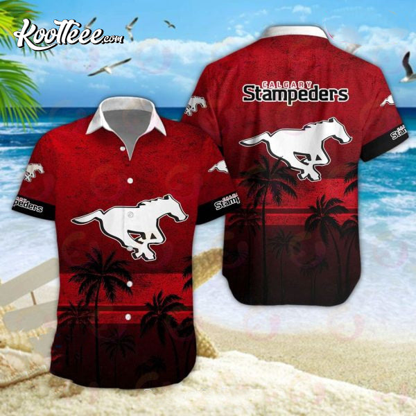 CFL Calgary Stampeders Hawaiian And Shorts - Adult & Kids T-Shirts, Sweatshirts & Hoodies apparel design preview 1