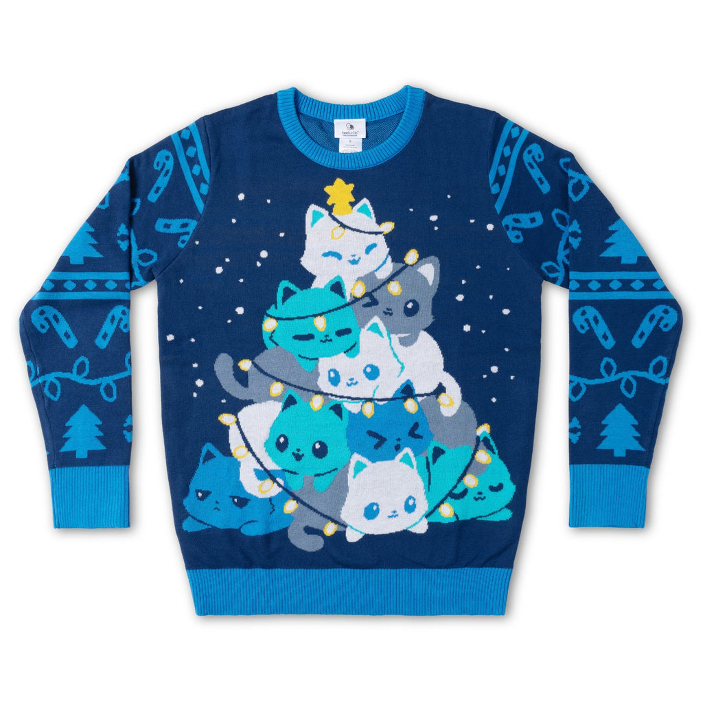 Meowy Christmas Sweater - Adult & Kids T-Shirts, Sweatshirts & Hoodies apparel design preview 1