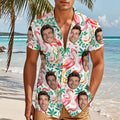 Personalized Face Hawaiian Funny Flamingo Print - Adult & Kids T-Shirts, Sweatshirts & Hoodies apparel design preview 1