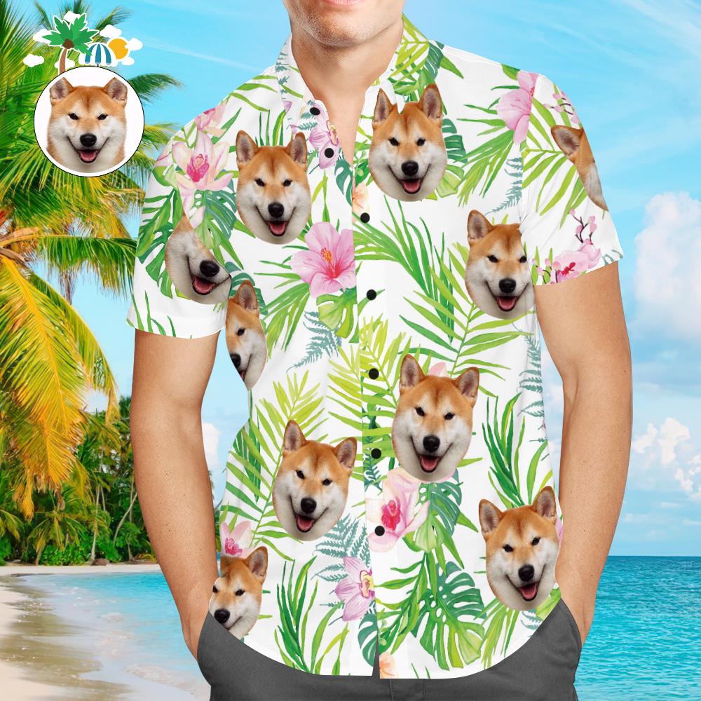 Custom Face Hawaiian Funny Pet Vintage Beach Gift for - Adult & Kids T-Shirts, Sweatshirts & Hoodies apparel design preview 1