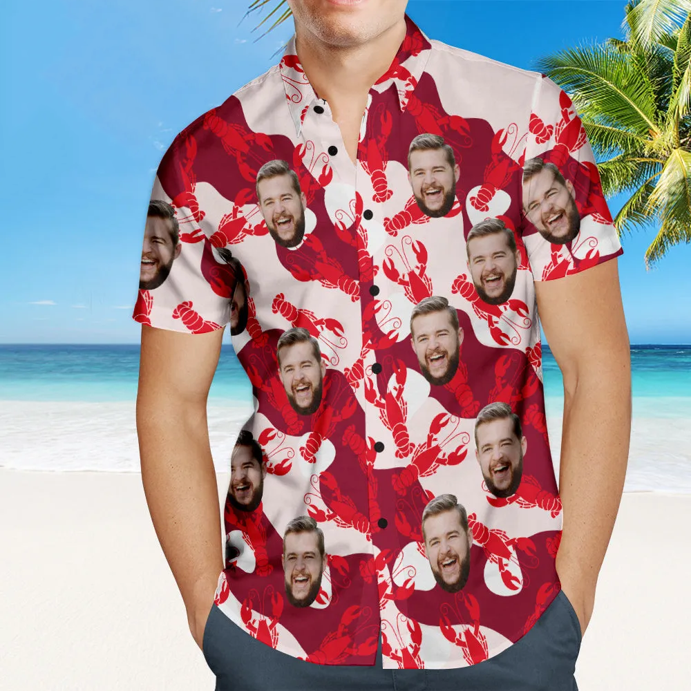 Custom Face Hawaiian Lobster Style Personalized - Adult & Kids T-Shirts, Sweatshirts & Hoodies apparel design preview 1