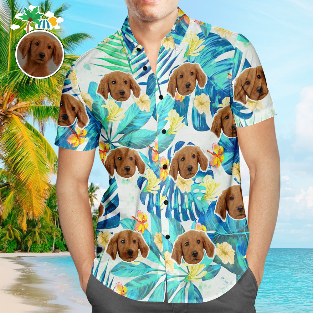 Custom Face Hawaiian Vintage Flower Plant Men's - Adult & Kids T-Shirts, Sweatshirts & Hoodies apparel design preview 1