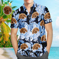 Custom Face Hawaiian Tropical Blue Retro Flower Men's - Adult & Kids T-Shirts, Sweatshirts & Hoodies apparel design preview 1