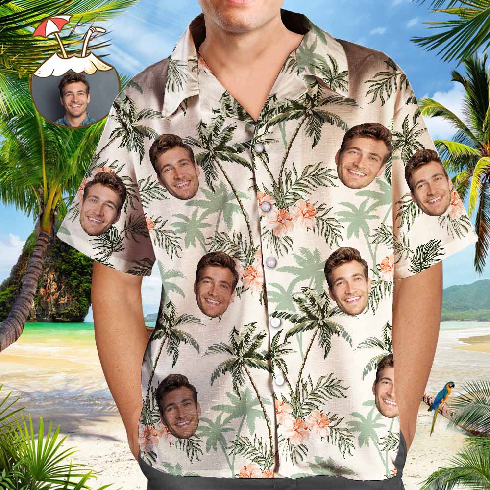 Vintage Hawaiian Beach with Custom Photo Print - Adult & Kids T-Shirts, Sweatshirts & Hoodies apparel design preview 1