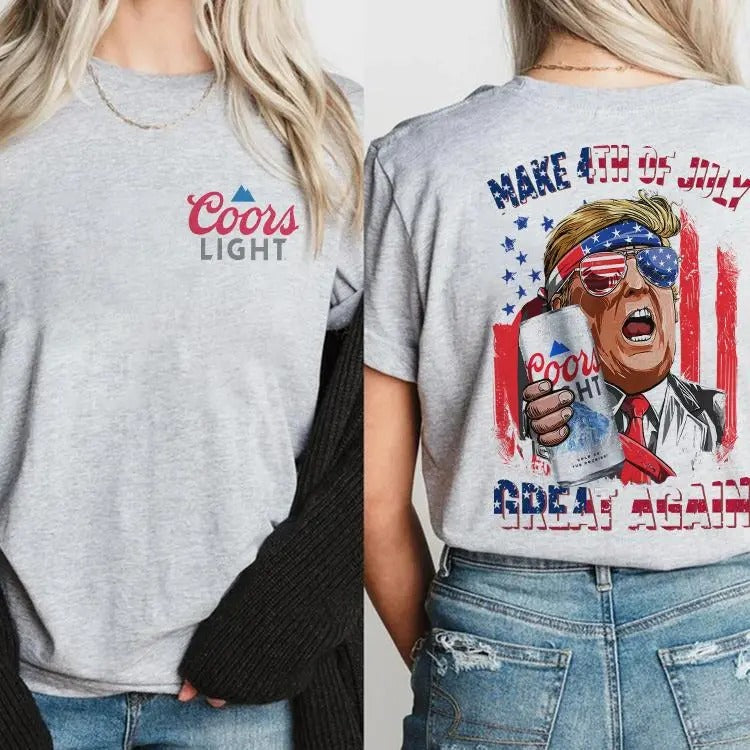 "CL Beer Make 4th July America Great Again Trending - Adult & Kids T-Shirts, Sweatshirts & Hoodies apparel design preview 1