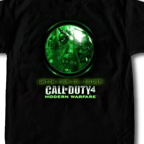 COD4 Modern Warfare Watch Your Six Night Vision Gamer - Adult & Kids T-Shirts, Sweatshirts & Hoodies apparel design preview 1
