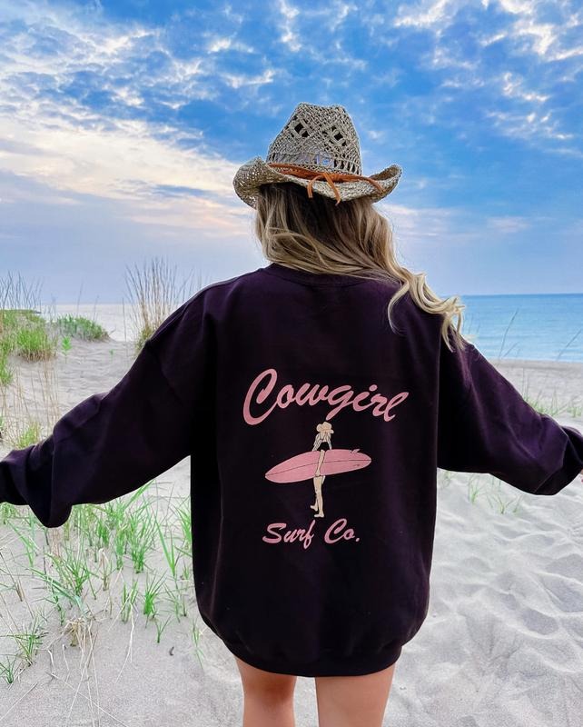 COWGIRL SURF CO COASTAL COTTON CASUAL Womenswear - Adult & Kids T-Shirts, Sweatshirts & Hoodies apparel design preview 1