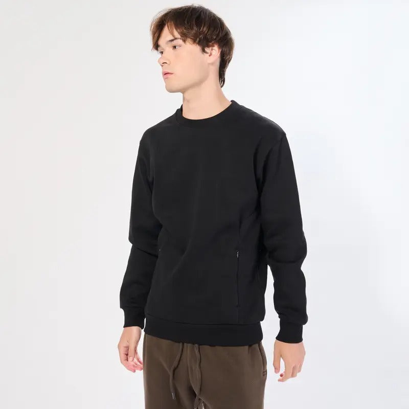 CREW NECK INVISIBLE ZIP Menswear Top Man Cotton - Adult & Kids T-Shirts, Sweatshirts & Hoodies apparel design preview 1