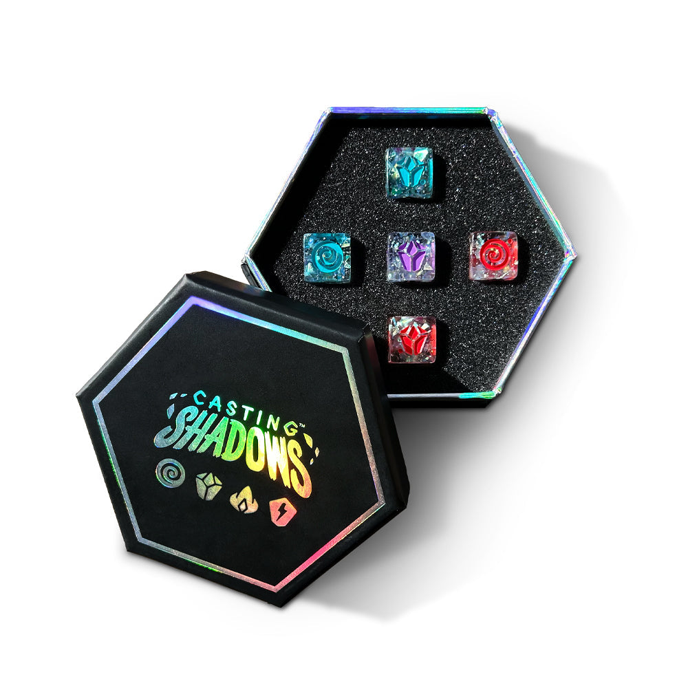 Casting Shadows: Sparkle Core Resource Dice Set - Adult & Kids T-Shirts, Sweatshirts & Hoodies apparel design preview 1
