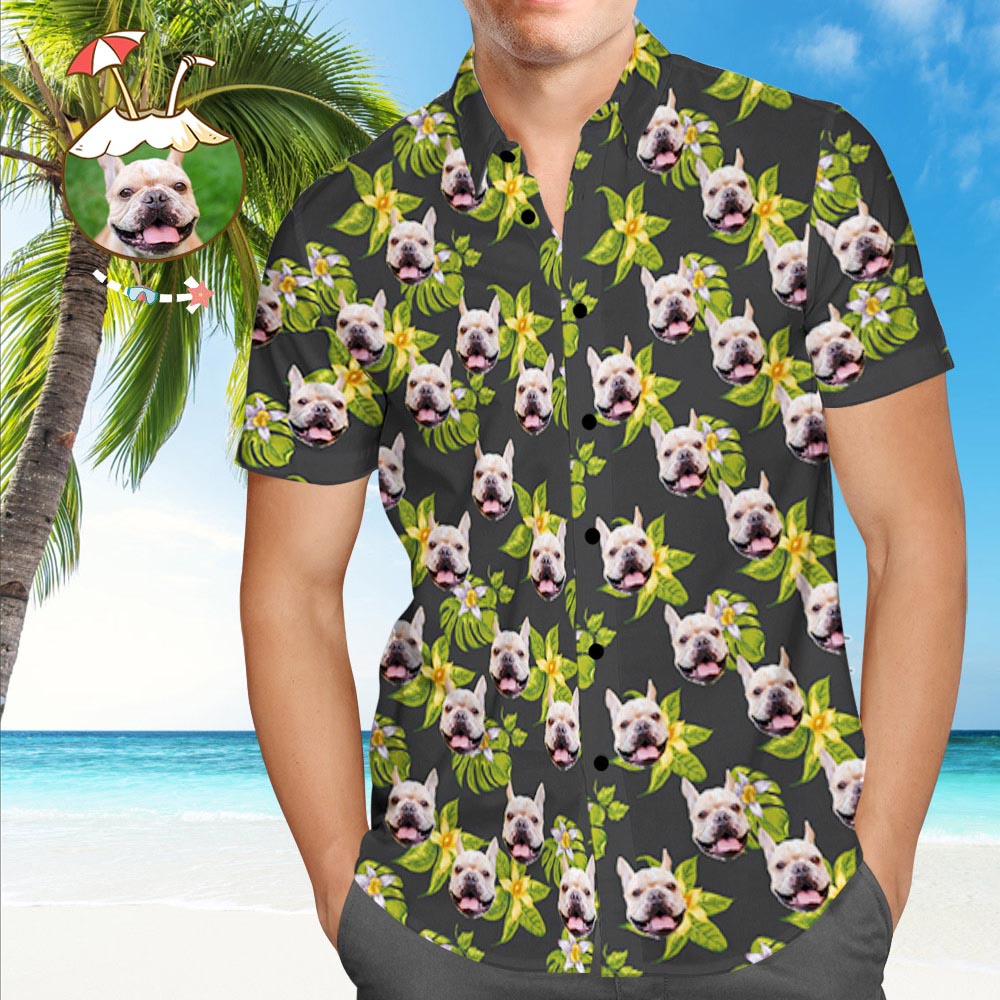 Custom Hawaiian with Dog Face Personalized Green All - Adult & Kids T-Shirts, Sweatshirts & Hoodies apparel design preview 1