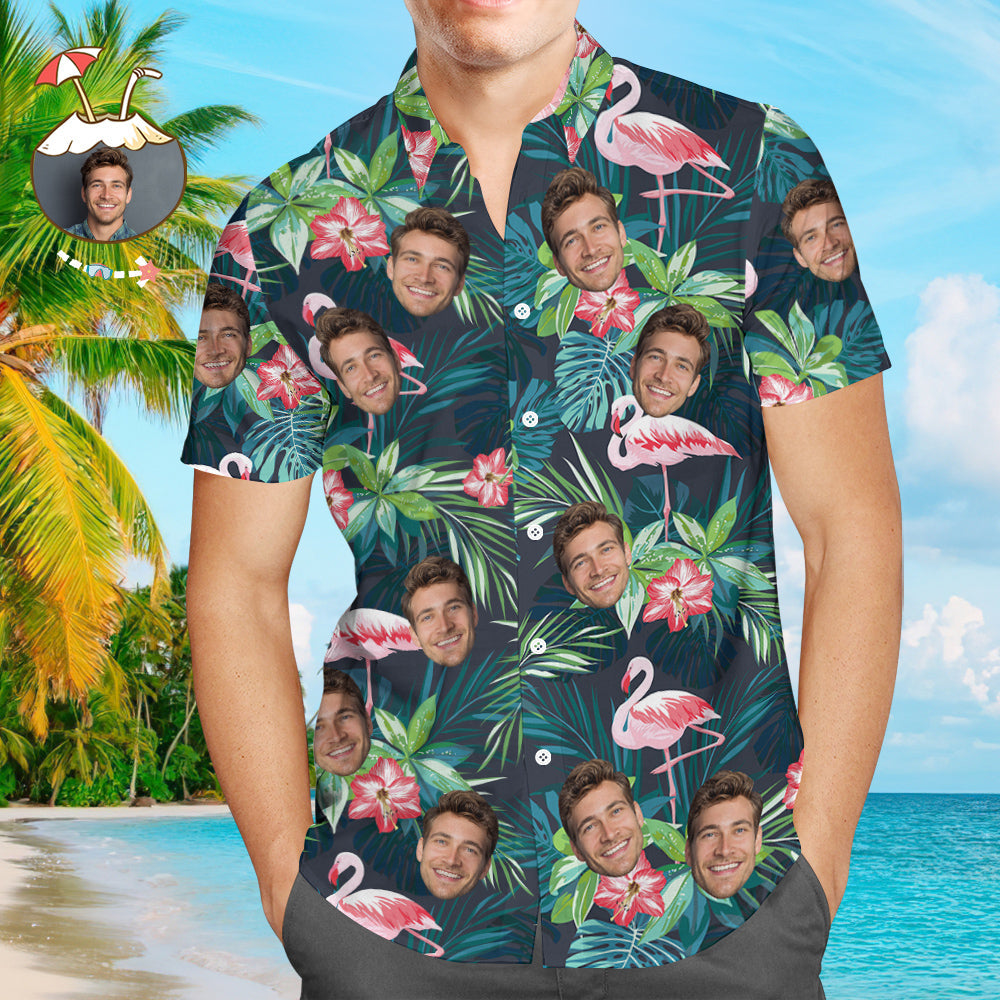 Custom Hawaiian Colorful Flamingo Aloha Beach For Men - Adult & Kids T-Shirts, Sweatshirts & Hoodies apparel design preview 1