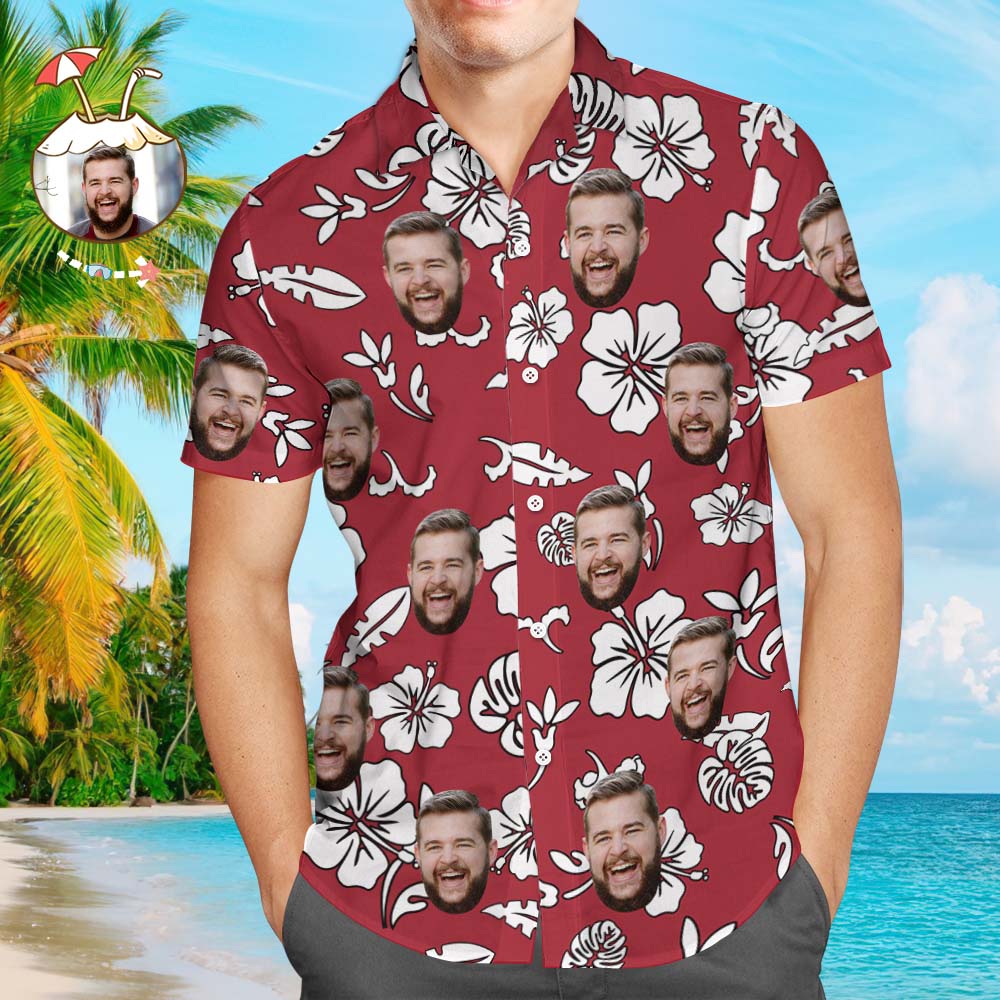 Custom Hawaiian Red Flowers Personalized Aloha Beach - Adult & Kids T-Shirts, Sweatshirts & Hoodies apparel design preview 1