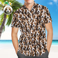 Custom Pet Face Hawaiian Men's All Over Print - Adult & Kids T-Shirts, Sweatshirts & Hoodies apparel design preview 1