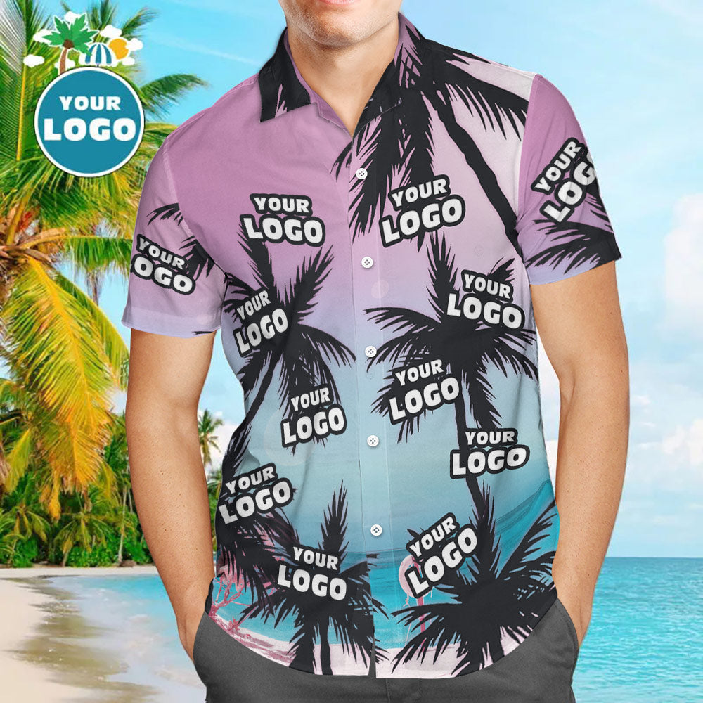 Custom Logo Hawaiian Sea and Coconut Tree Aloha Beach - Adult & Kids T-Shirts, Sweatshirts & Hoodies apparel design preview 1