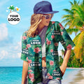 Custom Logo Hawaiian Women's All Over Print Red - Adult & Kids T-Shirts, Sweatshirts & Hoodies apparel design preview 1