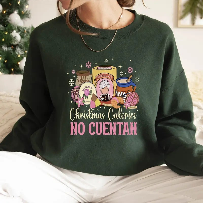 Cafe Abuelita Calories No Cuentan Latina Pan Dulce - Adult & Kids T-Shirts, Sweatshirts & Hoodies apparel design preview 1