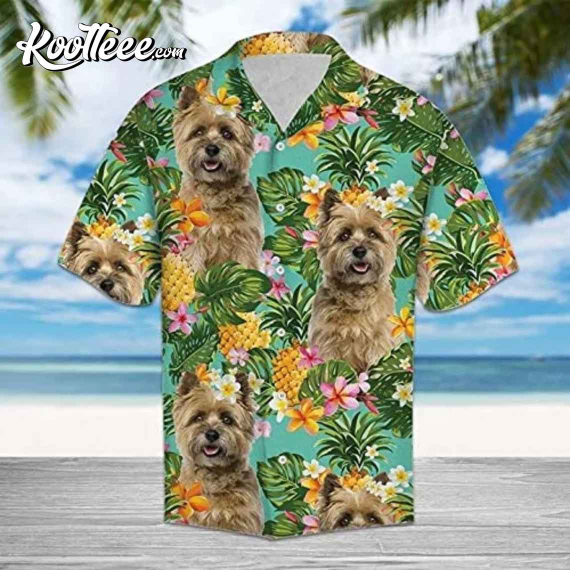 Cairn Dog Lover Tropical Hawaiian - Adult & Kids T-Shirts, Sweatshirts & Hoodies apparel design preview 1