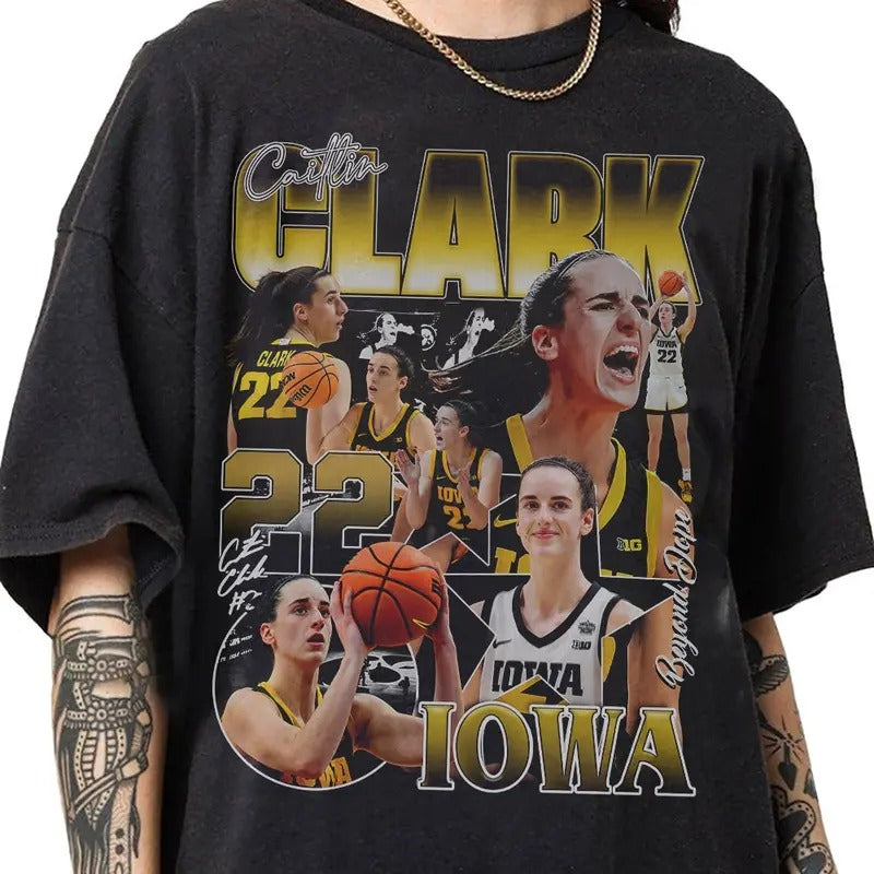 Caitlin Clark 90s Vintage Bootleg Classic Retro - Adult & Kids T-Shirts, Sweatshirts & Hoodies apparel design preview 1