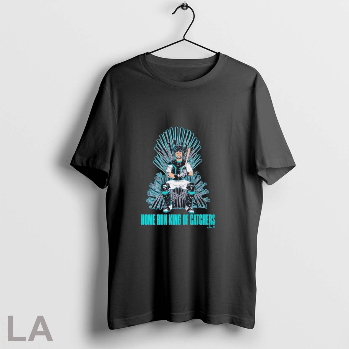 Cal Raleigh Home Run King Of Catchers - Adult & Kids T-Shirts, Sweatshirts & Hoodies apparel design preview 1