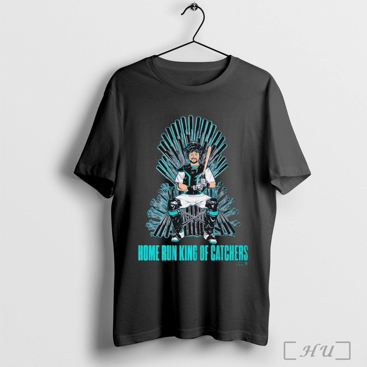 Cal Raleigh Home Run King Of Catchers - Adult & Kids T-Shirts, Sweatshirts & Hoodies apparel design preview 1