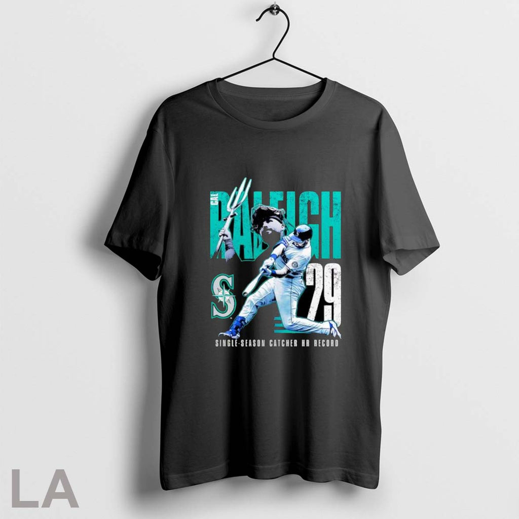 Cal Raleigh Seattle Mariners Single Season Catcher Hr - Adult & Kids T-Shirts, Sweatshirts & Hoodies apparel design preview 1