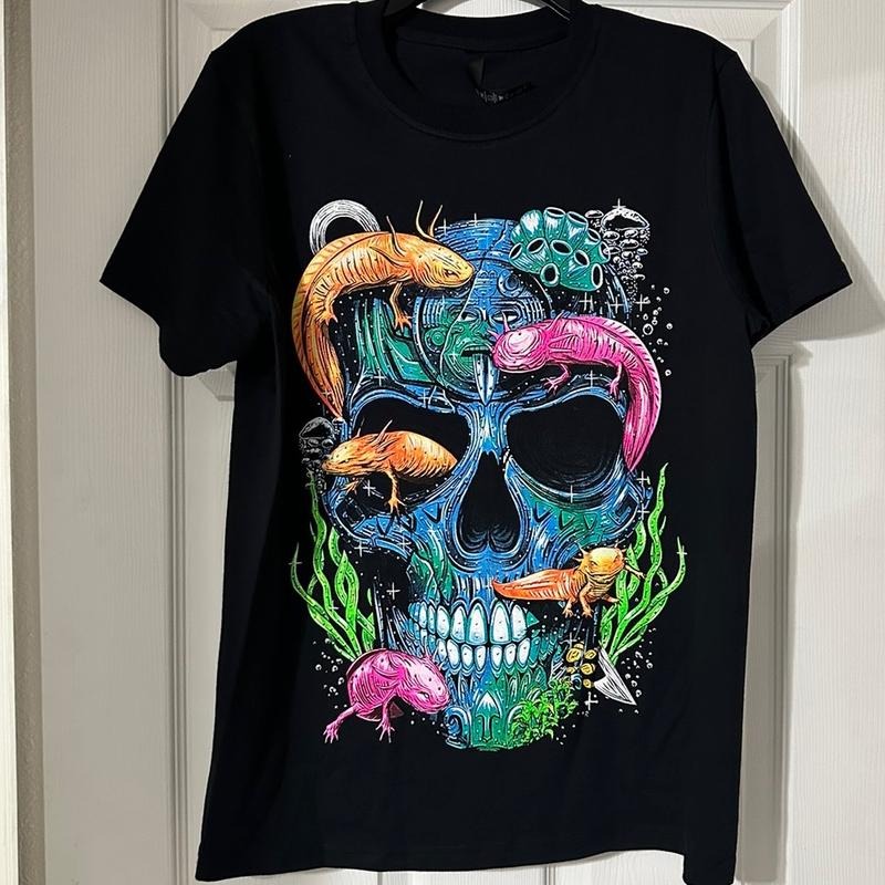 Calavera Axoloth Casual Cotton - Adult & Kids T-Shirts, Sweatshirts & Hoodies apparel design preview 1