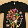 Calavera Penacho Cotton Black - Adult & Kids T-Shirts, Sweatshirts & Hoodies apparel design preview 1