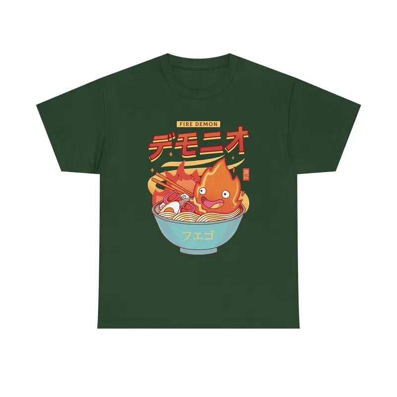 Calcifer Fire Demo Quotes Howls Moving Castle Studio - Adult & Kids T-Shirts, Sweatshirts & Hoodies apparel design preview 1