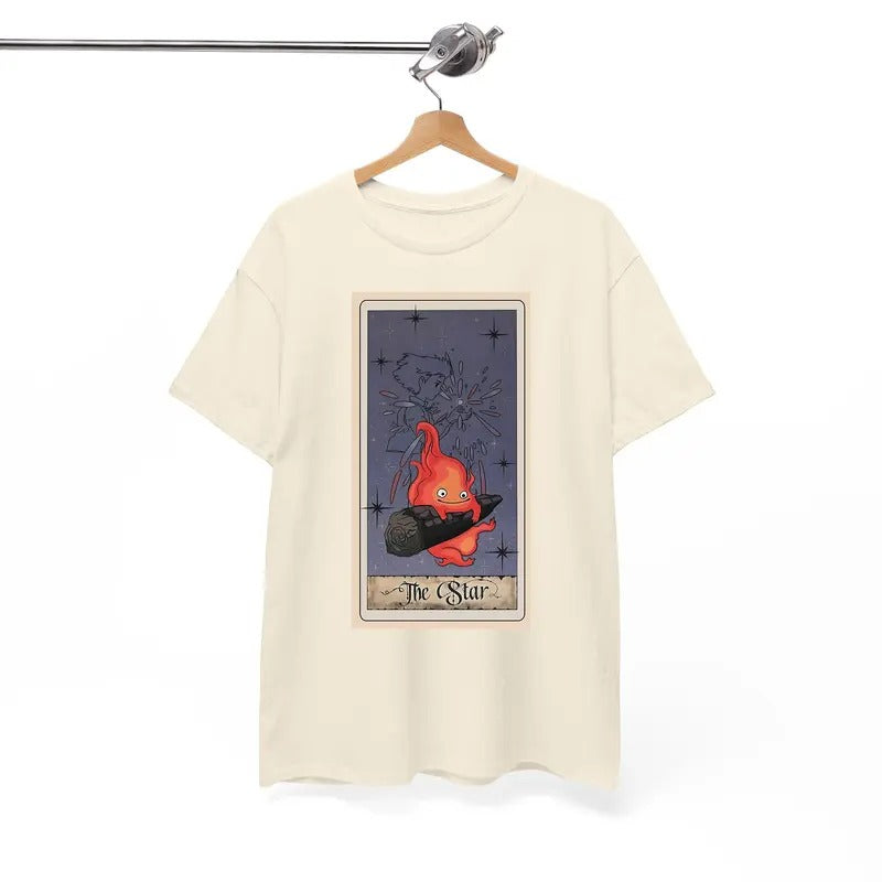 Calcifer Tarot Card Howls Moving Castle Howl Sophie - Adult & Kids T-Shirts, Sweatshirts & Hoodies apparel design preview 1