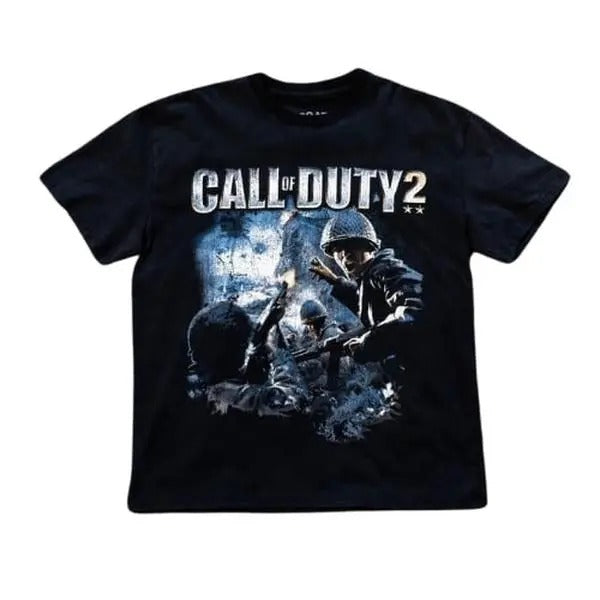 Call Duty 2 MW2 Vintage Gaming Made Using 100% Us - Adult & Kids T-Shirts, Sweatshirts & Hoodies apparel design preview 1