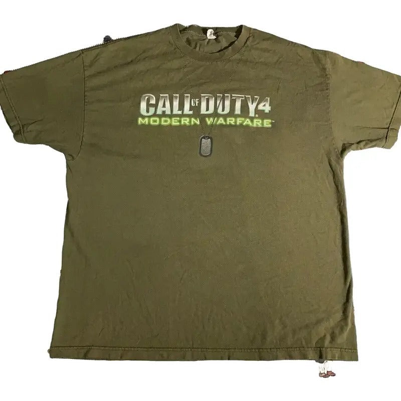 Call Duty 4 Modern Warfare 2008 Promo Army Green - Adult & Kids T-Shirts, Sweatshirts & Hoodies apparel design preview 1