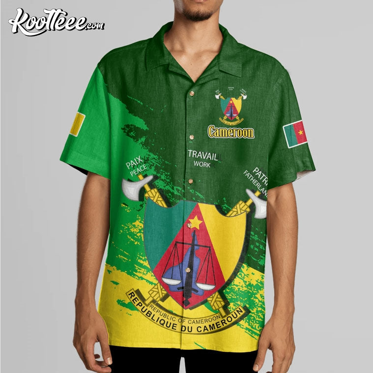 Cameroon Emblem Custom Hawaiian - Adult & Kids T-Shirts, Sweatshirts & Hoodies apparel design preview 1