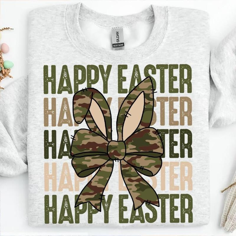 Camo Easter DTF Transfers THIS IS NOT - Adult & Kids T-Shirts, Sweatshirts & Hoodies apparel design preview 1
