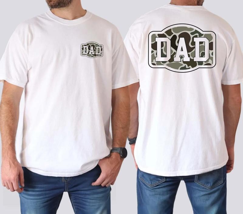 Camouflage Dad Retro Varsity Duck Camo Fathers - Adult & Kids T-Shirts, Sweatshirts & Hoodies apparel design preview 1