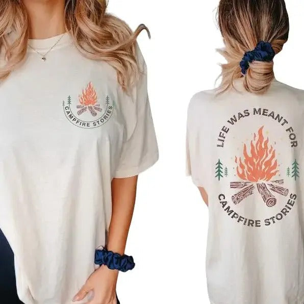 Camping Life Was Meant Campfire Stories Ideal Pocket - Adult & Kids T-Shirts, Sweatshirts & Hoodies apparel design preview 1
