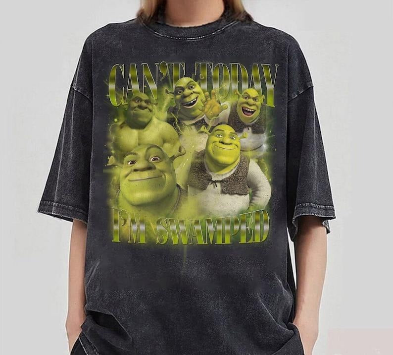 Can'T Today I'M Swamped Humorous Shrek Inspired - Adult & Kids T-Shirts, Sweatshirts & Hoodies apparel design preview 1