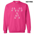 Candy Canes Pink Sequin Patch - Adult & Kids T-Shirts, Sweatshirts & Hoodies apparel design preview 1