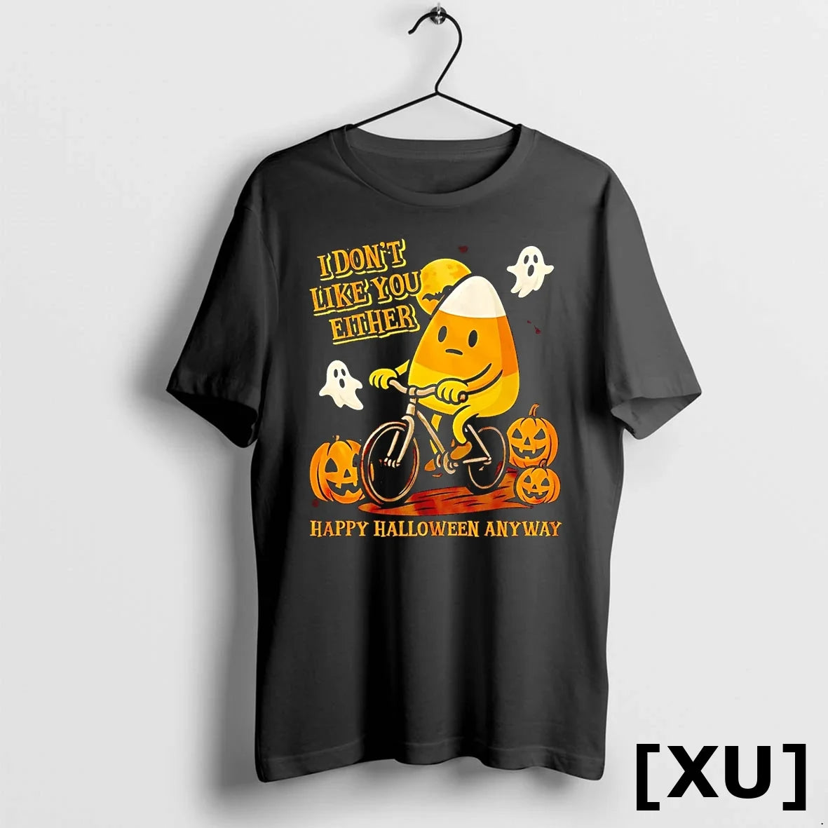 Candy Corn I Dont Like You Either Happy Halloween - Adult & Kids T-Shirts, Sweatshirts & Hoodies apparel design preview 1