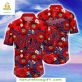 Washington Nationals Hawaiian Vivid Floral MLB - Adult & Kids T-Shirts, Sweatshirts & Hoodies apparel design preview 1